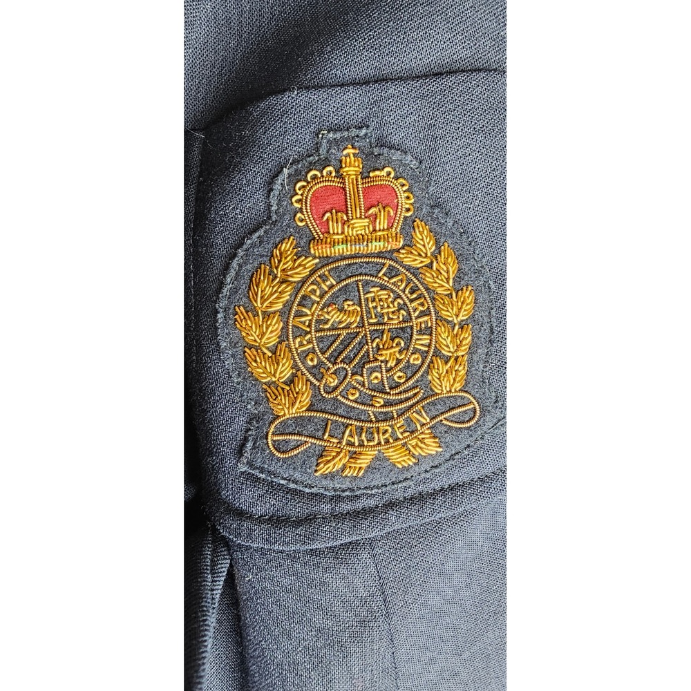NWT Lauren Ralph Lauren Blazer 6 Navy Crest Patch Gold Button Preppy Water Mill - Picture 9 of 9